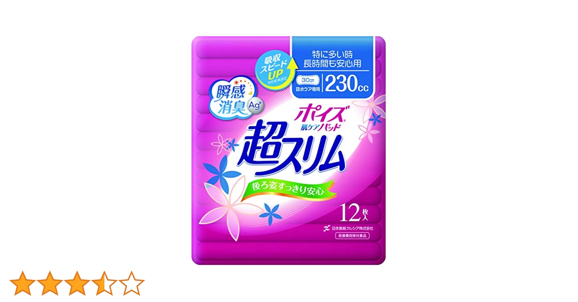 ポイズ　 超スリム　吸水パッド 　230cc　 12個入り　9パック Amazon | ポイズ 日本製紙クレシア 肌ケアパッド 超スリム